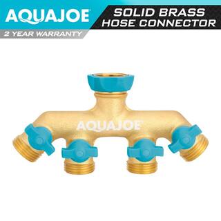 AQUA JOE 4-Way Garden Hose Splitter AJ-FS4W