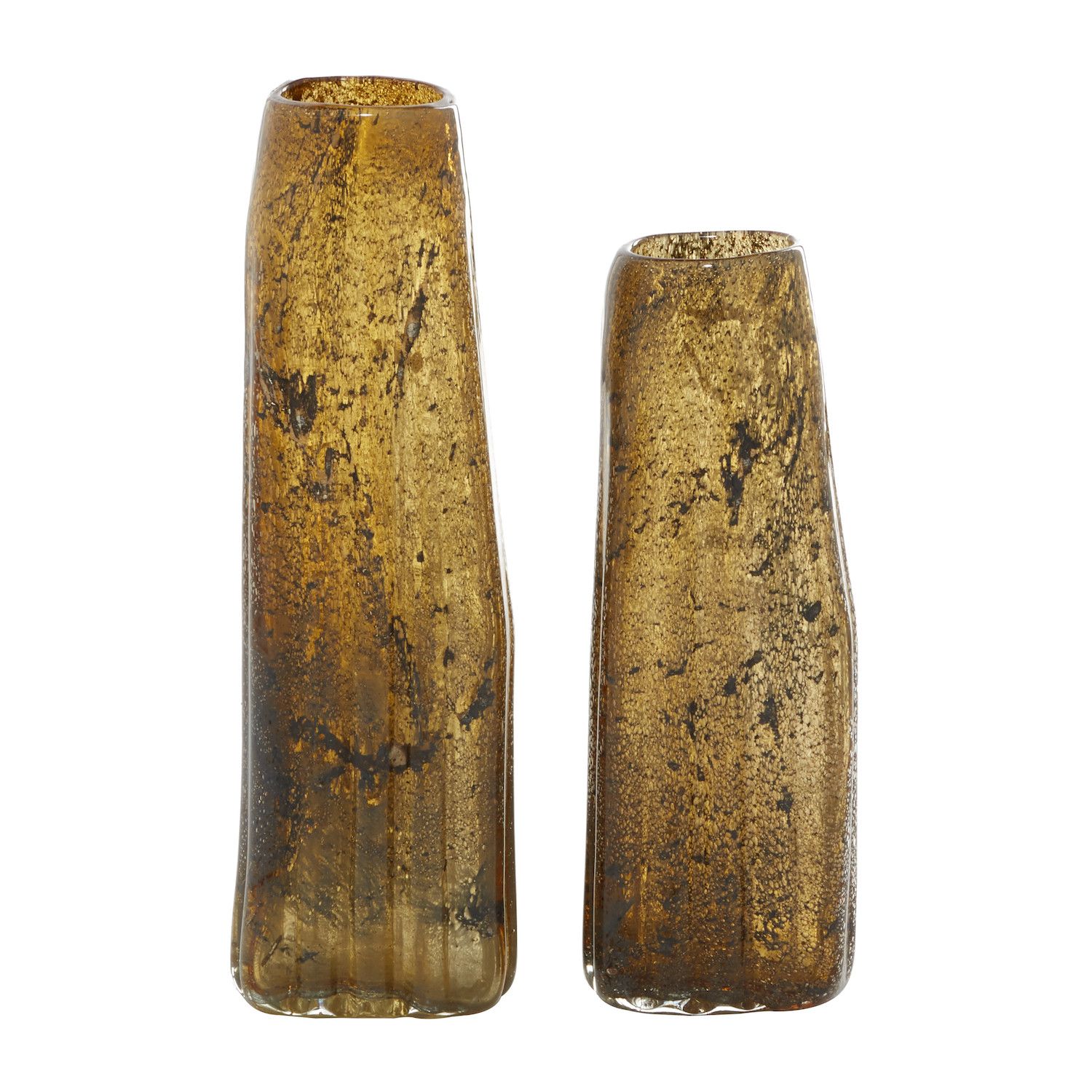 Stella and Eve Brown Glass Vase 2-piece Set