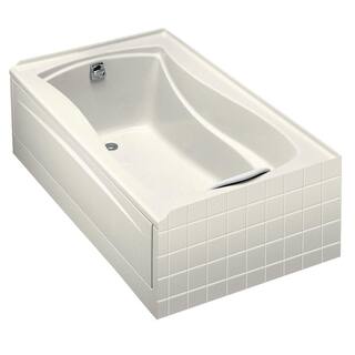 KOHLER Mariposa 60 in. x 36 in. Soaking Bathtub with Left-Hand Drain in Biscuit K-1242-L-96