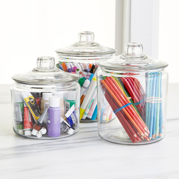 Anchor Hocking Glass Canisters with Glass Lids