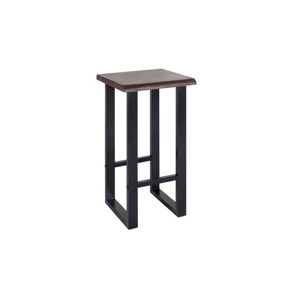 Jessore Handmade Live Edge Acacia and Iron Bar Stool (24-inch/ 30-inch)