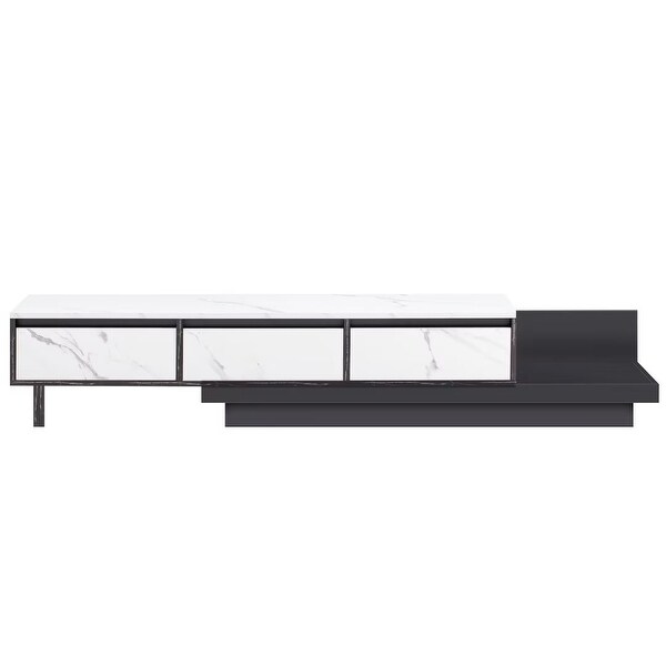 Extendable TV Stand Media Console with 3-Drawer - 65 inches in width