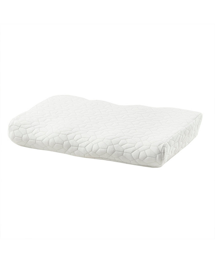 Sleep Philosophy Cooling Removable Rayon from Bamboo Cover Foam Pillow， Contour 22.5