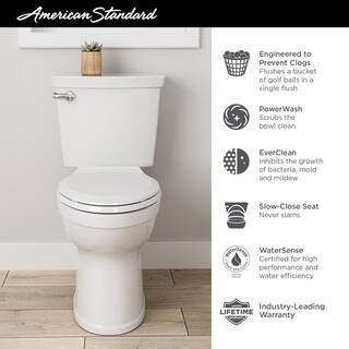 American Standard Champion Tall Height 2-Piece High-Efficiency 1.28 GPF Single Flush Elongated Toilet in White Seat Included (4-Pack) 747AA107SC4.020