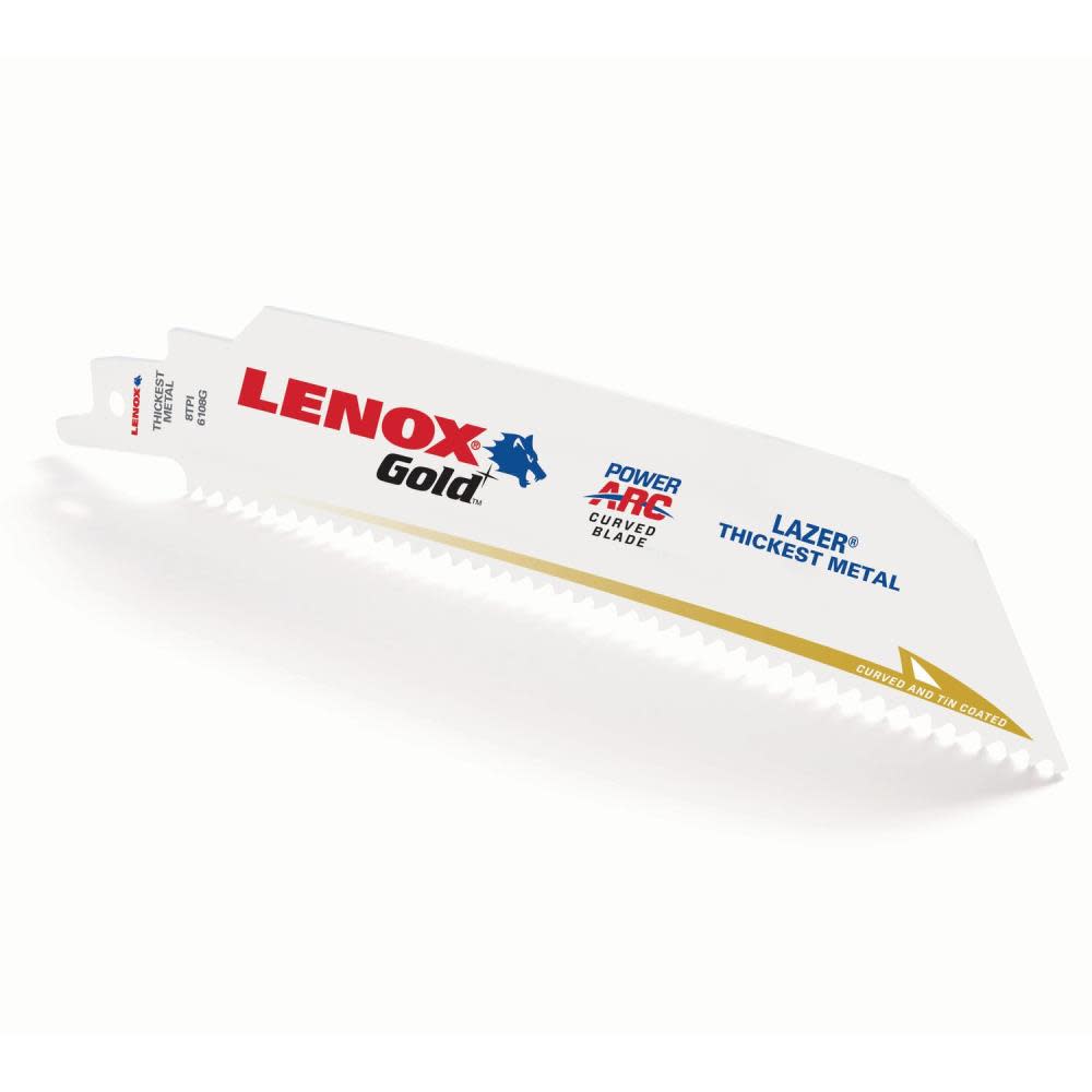 LENOX Recip Saw Blades GOLD 6108GR 6X1X042X8 5pk