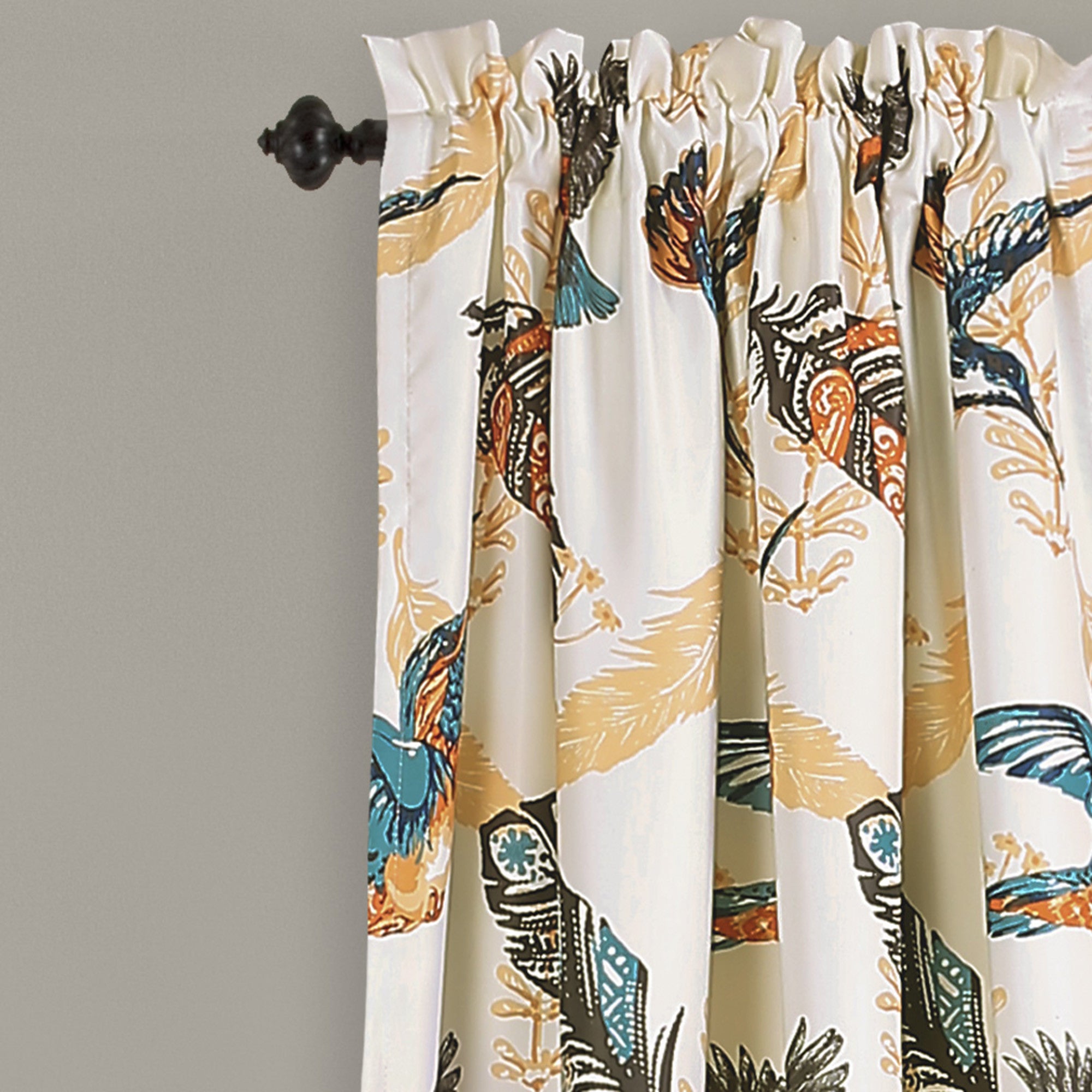 Bird Breeze Room Darkening/Light Filtering Window Curtain Set