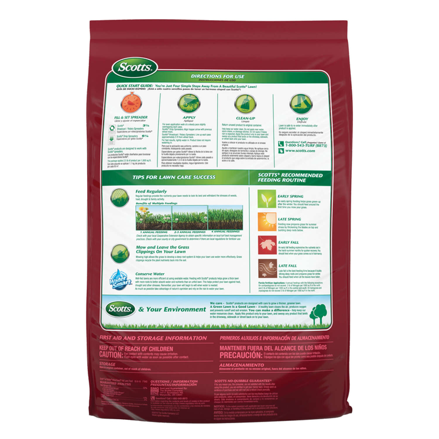 Scotts Turf Builder WinterGuard Fall Lawn Fertilizer For All Grasses 5000 sq ft