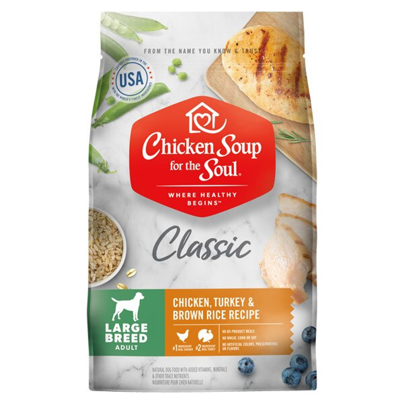 Chicken Soup for the Soul Chicken， Turkey and Rice Large Breed Adult Dry Dog Food