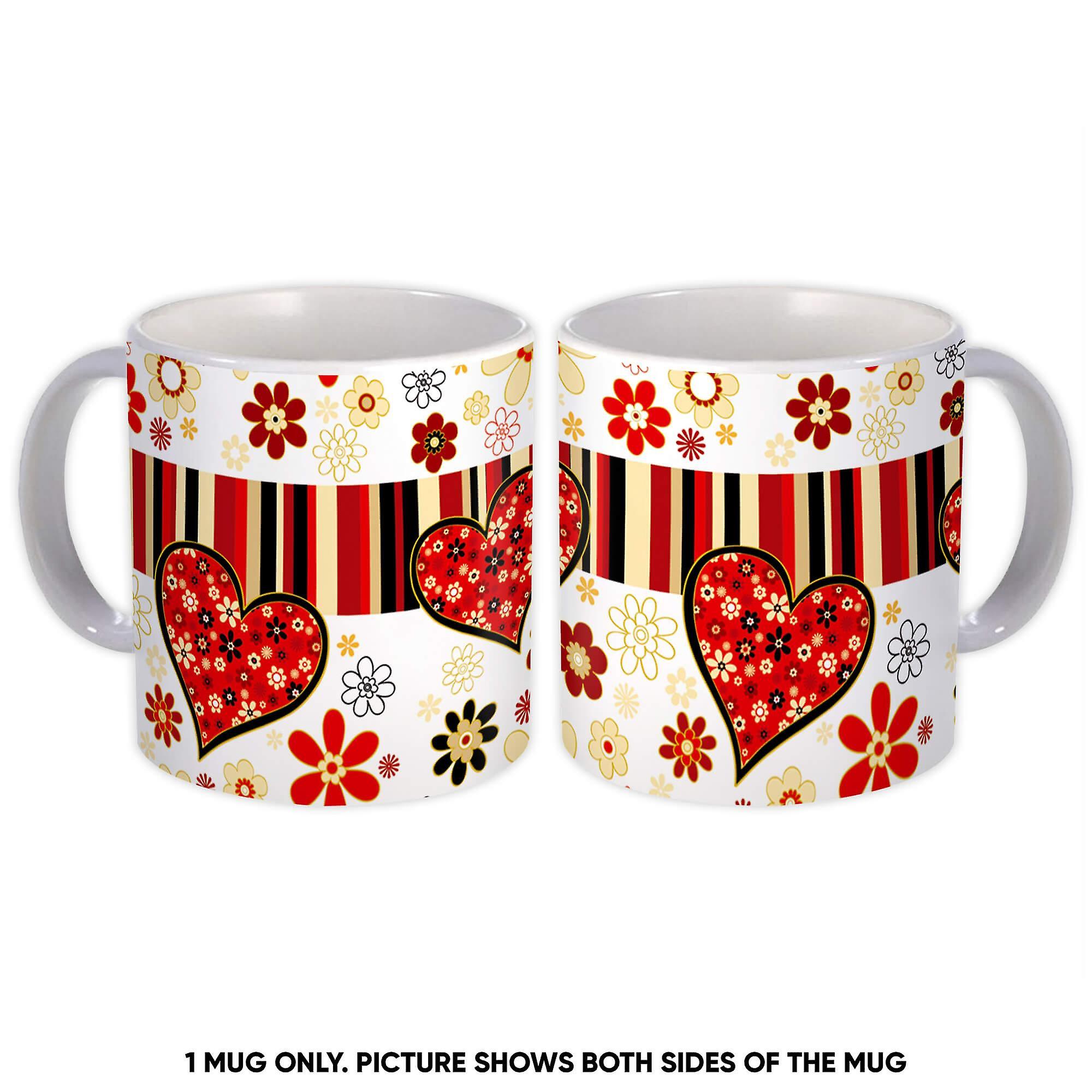 Gift Mug: Hearts Tiny Flowers Be