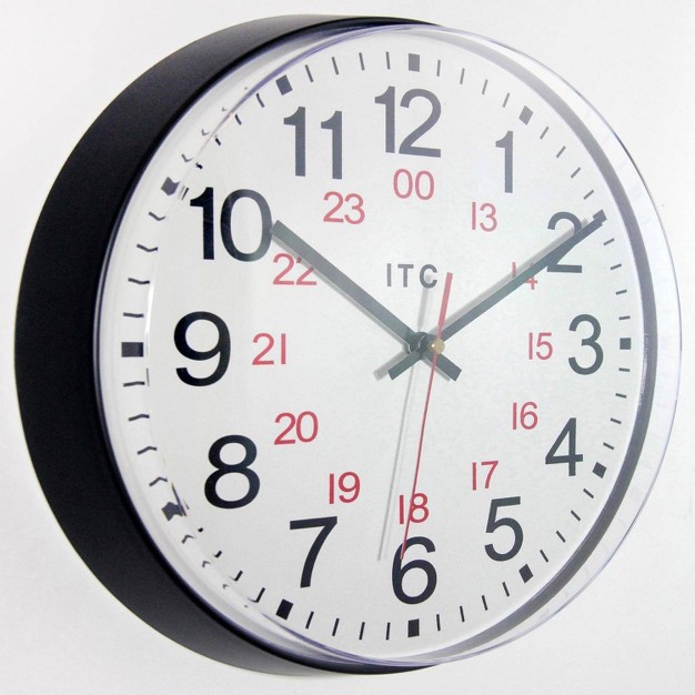 Prosaic 24 Hour Wall Clock Black Infinity Instruments