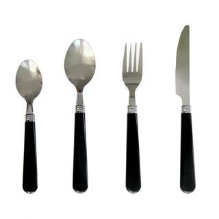 Gibson Sensations II 16-Piece with Wire Caddy Black Flatware Set (Service for 4) 98581976M