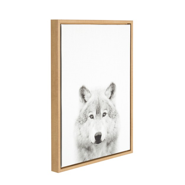 X 24 quot Sylvie Wolf Framed Canvas By Simon Te Tai Natural Kate And Laurel