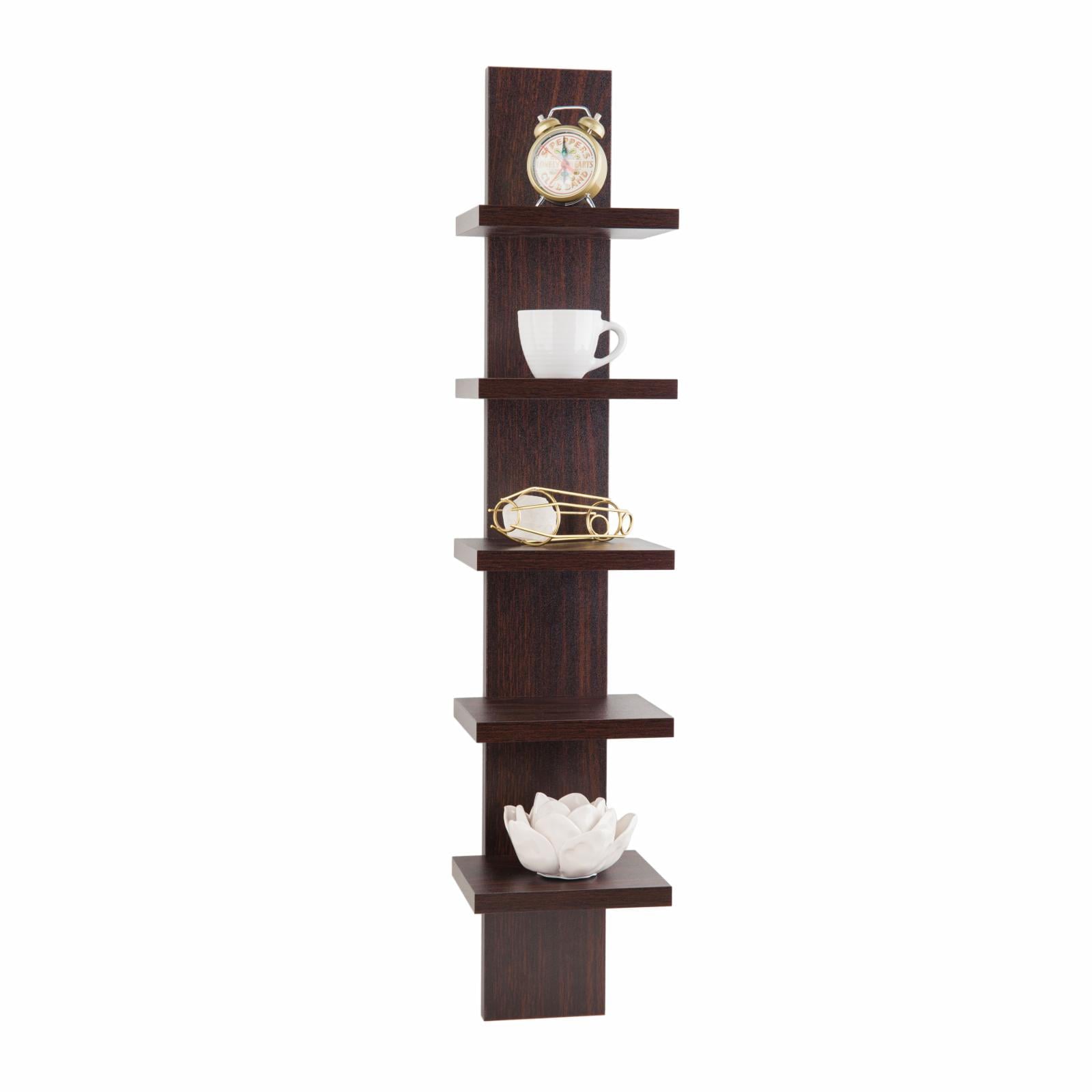 Danya B. Utility Column Spine Wall Shelves - Walnut