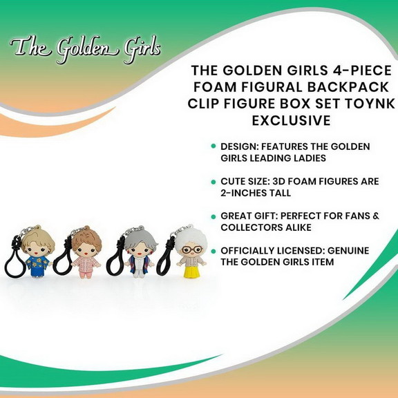 The Golden Girls 4 Piece Foam Figural Backpack Cli...