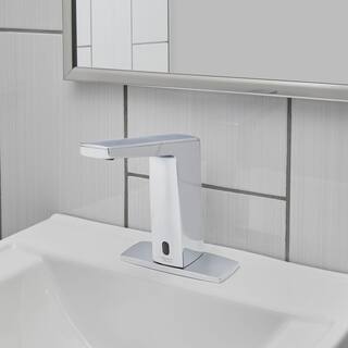 American Standard Paradigm Selectronic Battery Powered Single Hole Touchless Bathroom Faucet with 0.35 GPM in Polished Chrome 7025103.002