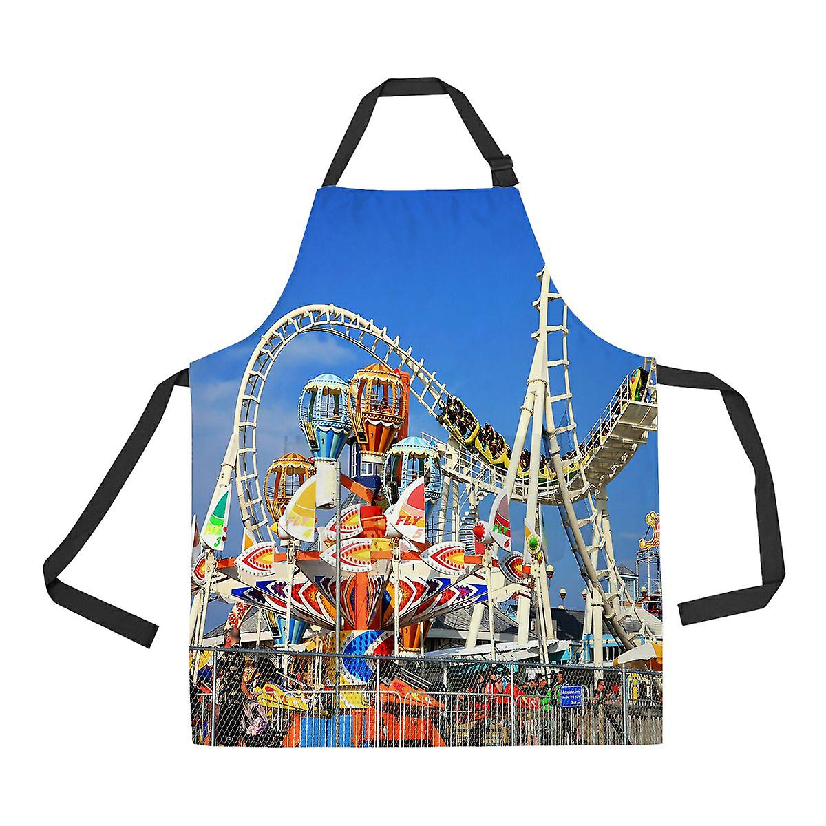 Amusement Park Rides Apron Home Kitchen Apron With Pockets