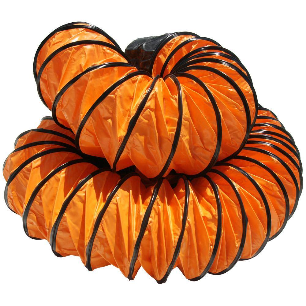 Rubber-Cal 18 in. D x 25 ft. Air Ventilator Orange Coil - Flexible Ducting - Orange 01-191-18