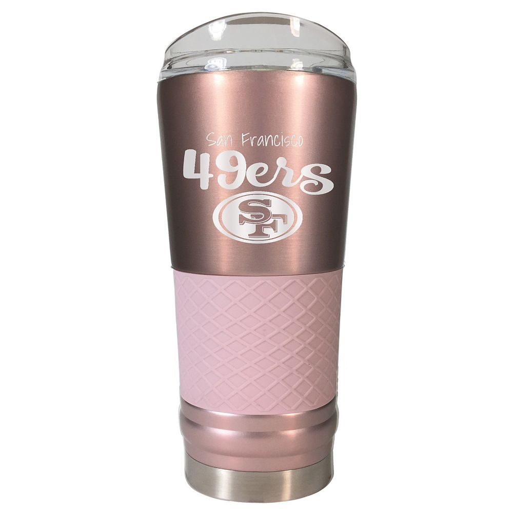 San Francisco 49ers 24 oz Rose Gold Finish Vacuum Insulated NFL Draft Tumbler