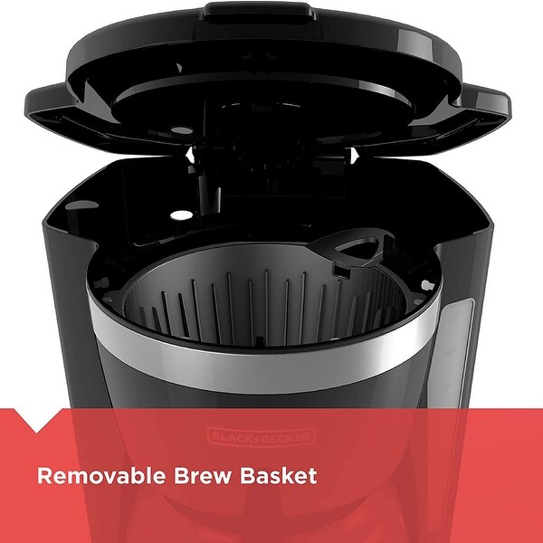 12 Cup Programmable Coffee Maker in Black