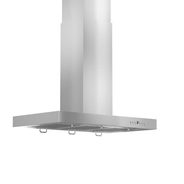 ZLINE Stainless Steel Convertible Vent Island Mounted Range Hood