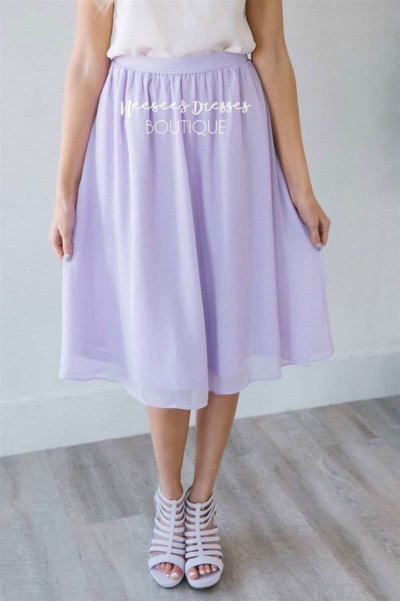 Lavender Chiffon Skirt