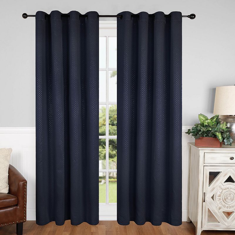 Superior Set of 2 Shimmer Insulated Thermal Blackout Grommet Window Curtain Panels