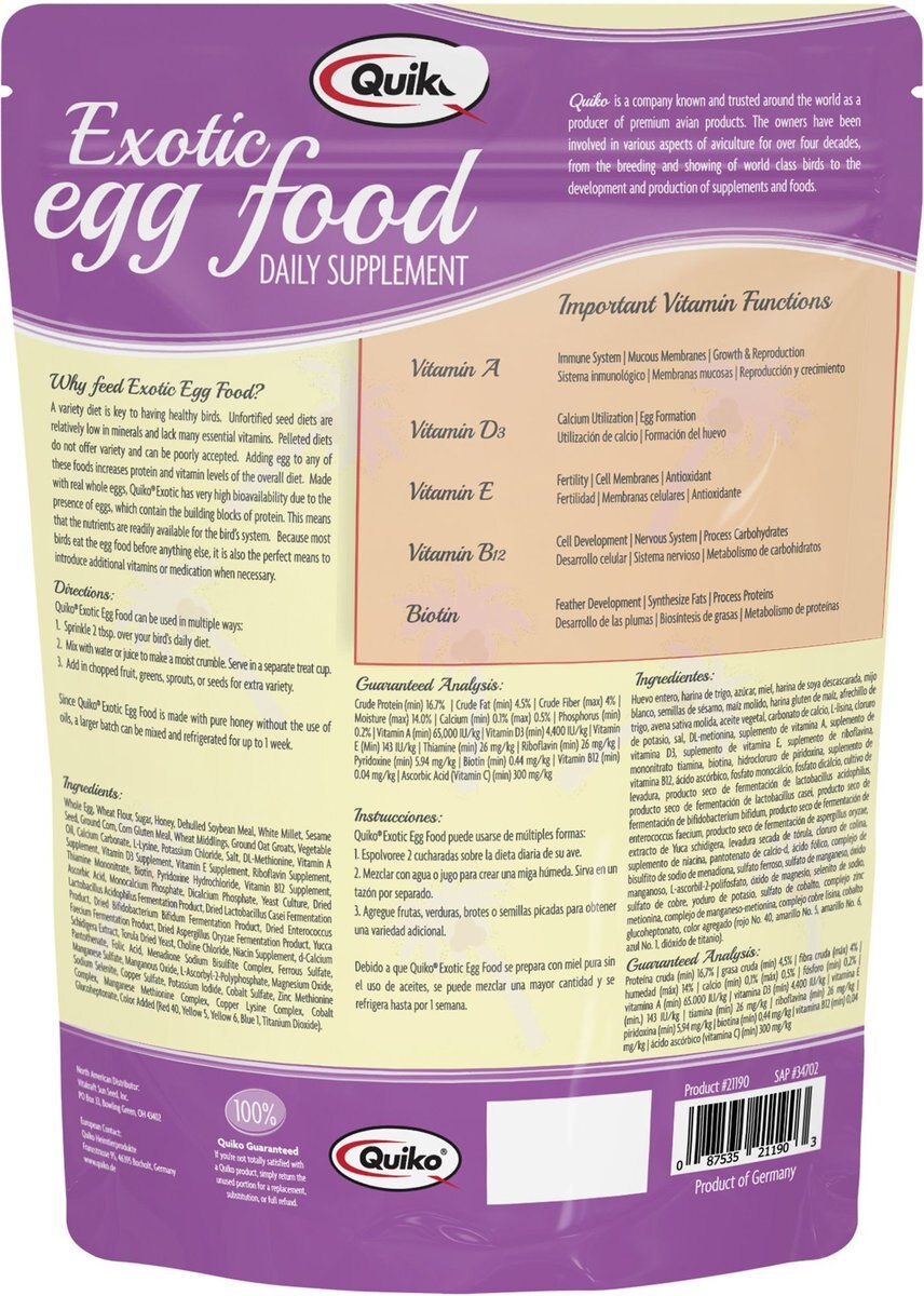 Quiko Exotic Egg Food Supplement for Finches