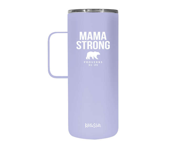 Kerusso Dual Wall Stainless Steel Mama Bear Mug with Handle， 22 oz. - MUGS230