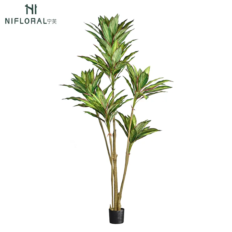 Guangzhou Plants Manufacturer New Green Artificial Variegated Tree Garden Decoration Plants