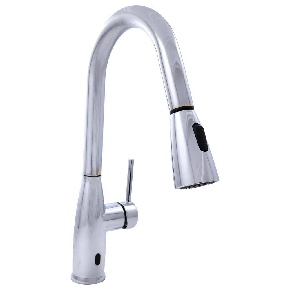 MSI 1.5 in centreset Touch Free Sensor Kitchen Faucet without Deckplate in Polished Chrome KTFCR820-812