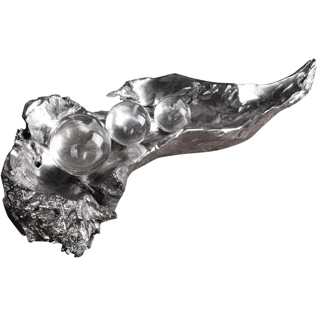 Wide Silver Sculpture