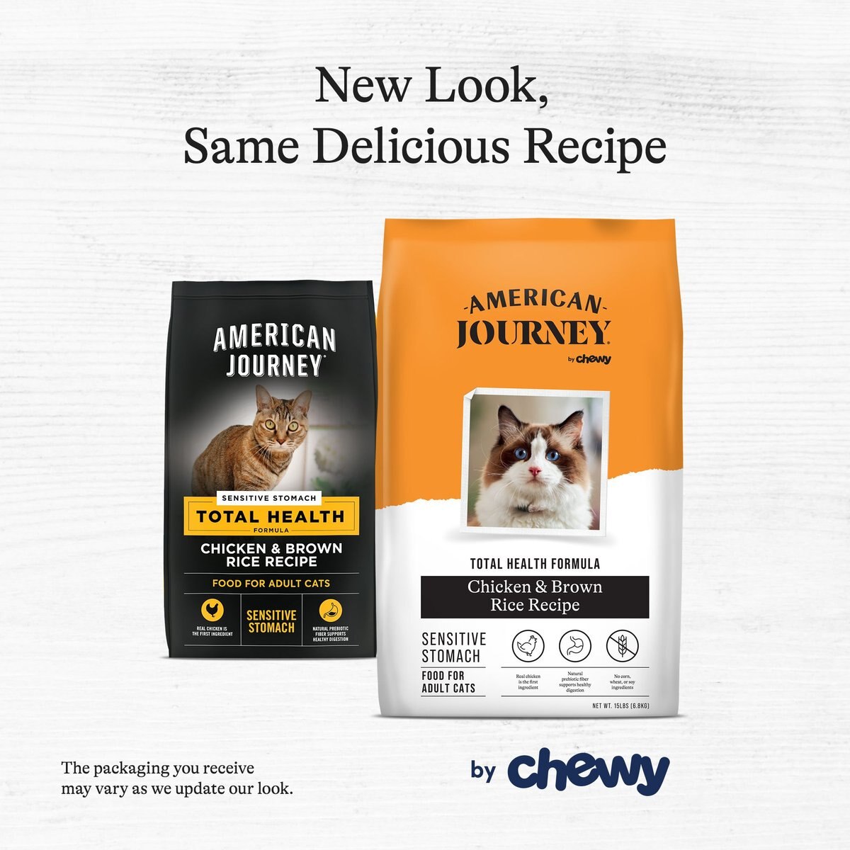 American Journey Sensitive Stomach Total Health Formula Chicken and Brown Rice Recipe Dry Cat Food， 15lb bag