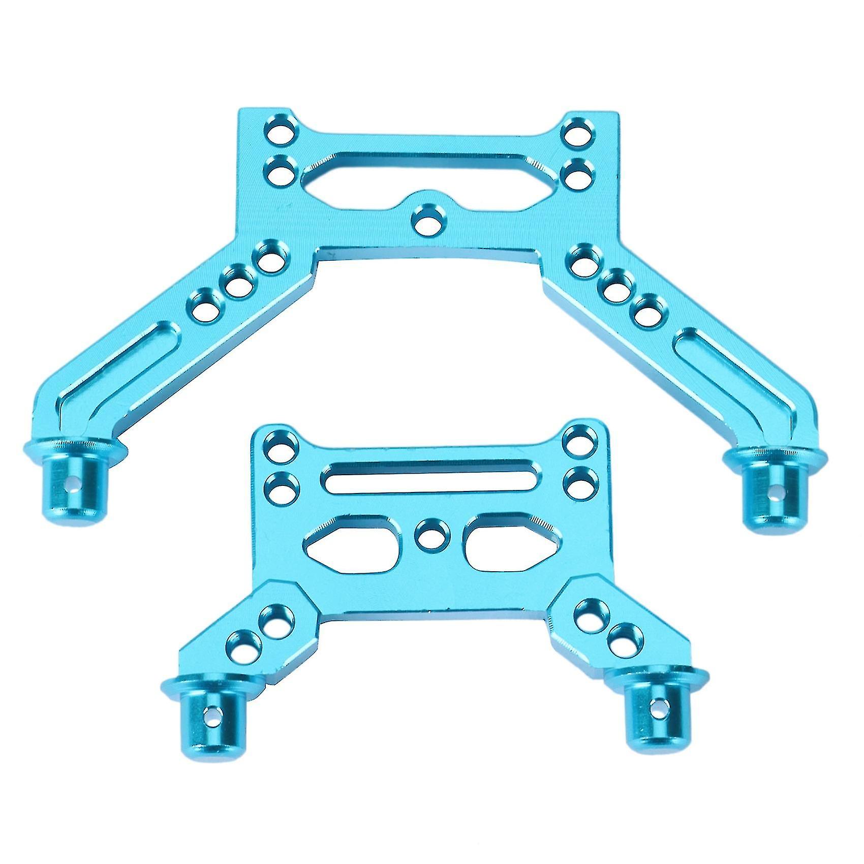 Metal Front And Rear Shock Tower Compatible With 1/16 Rc Car Upgrade Parts，blue