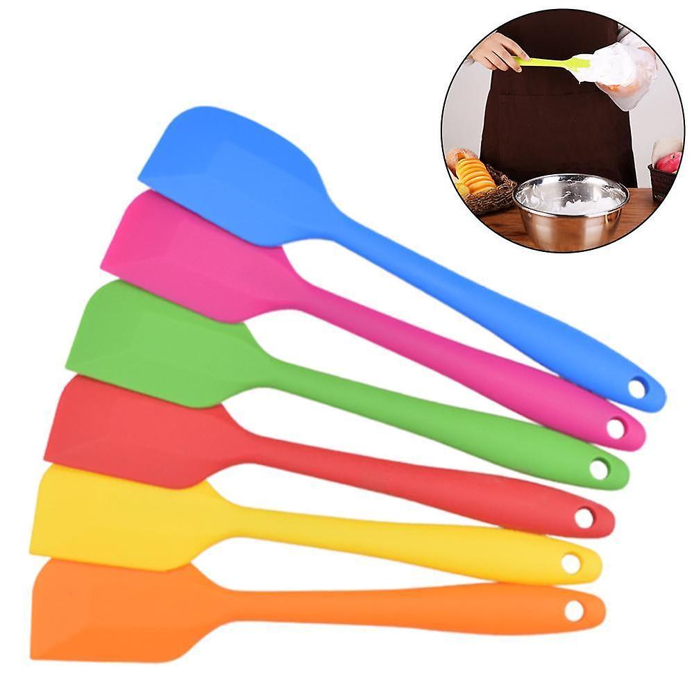 1pc Silicone Scraper Cake Baking Tool Food Grade To Bakery Shovel Cooking Stick Silicone Rubber Spatula Butter Tool Random Color