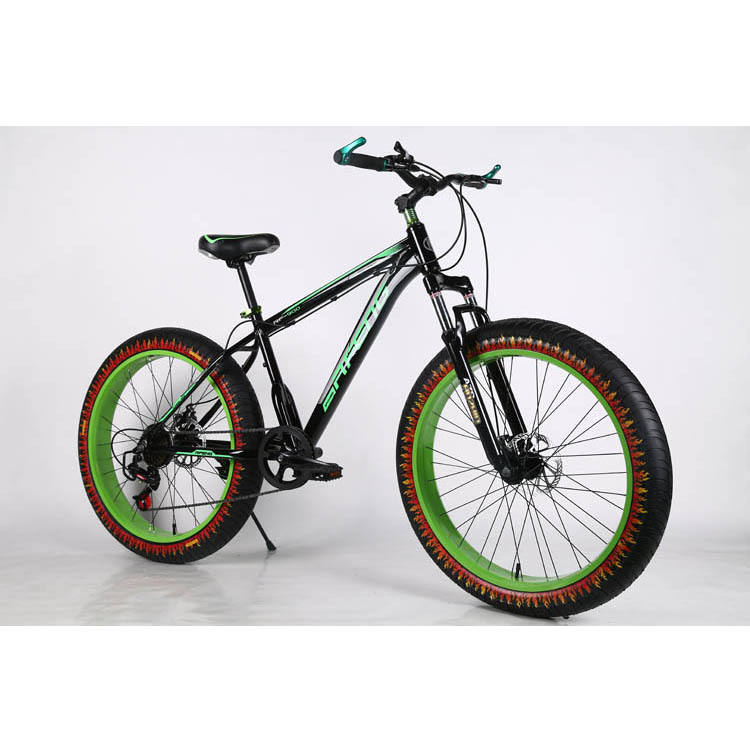 2023 Fat tires bike snow bicycle 26 inch Aluminum oy frame beach bicycle lockout suspension fork mtb 21 speed disc brake fat bike