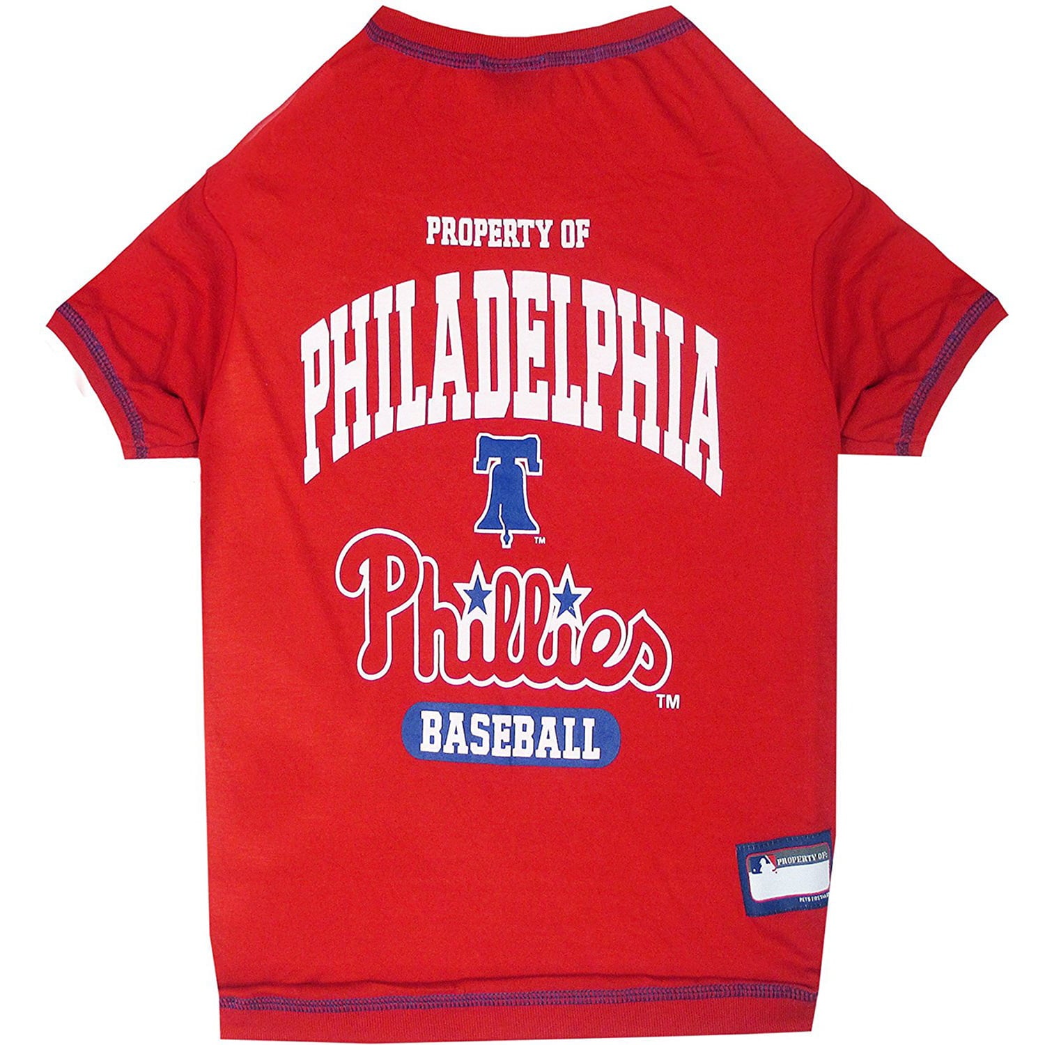 Pets First MLB Philadelphia Phillies Tee Shirt for Dogs and Cats. Officially Licensed - Medium