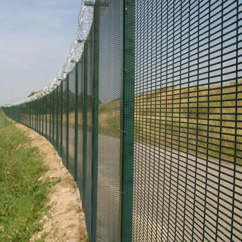 Supply high security clear view fencing 358 v bend mesh fence panels for sale