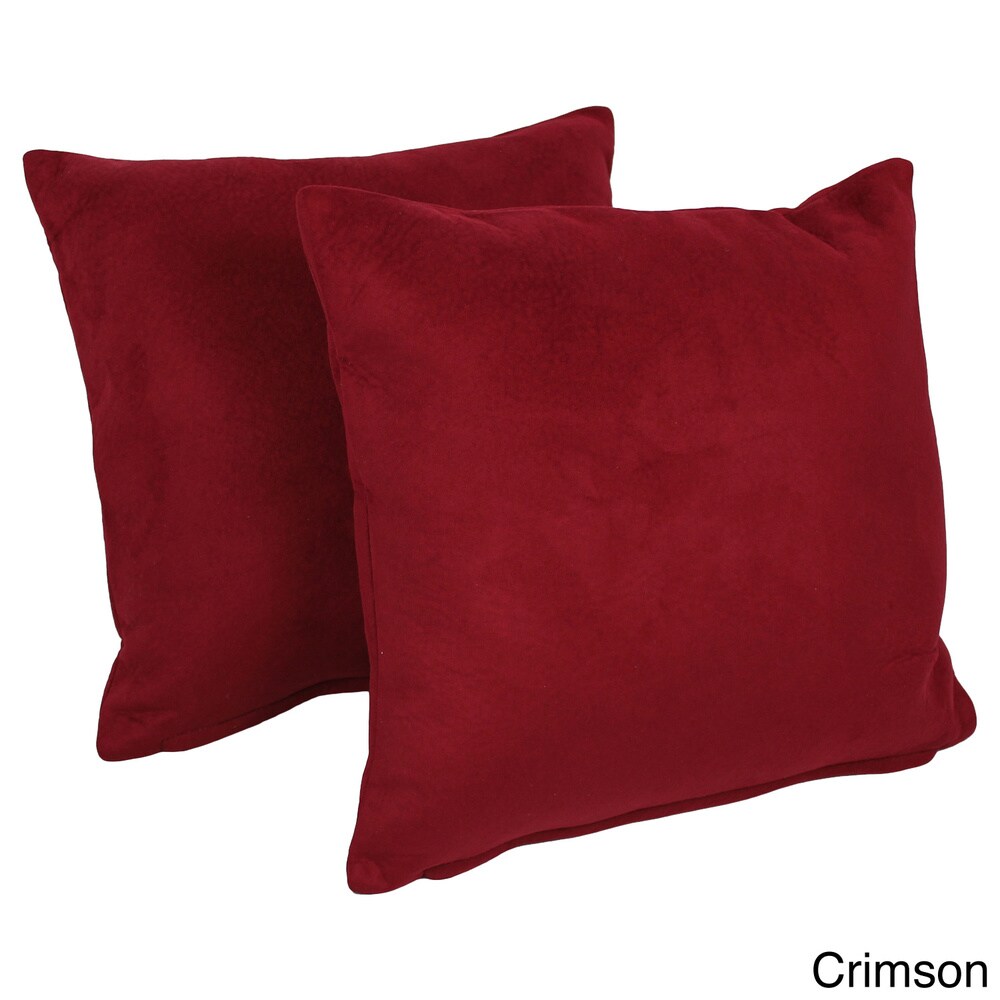 Blazing Needles Patterned Faux Suede Accent Pillows (Set of 2)