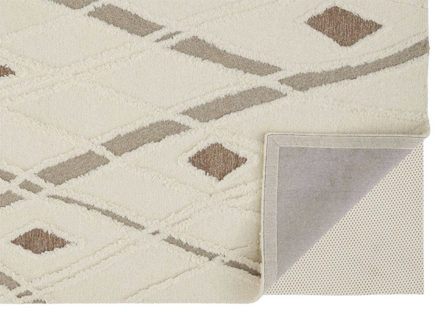 Elika Hand Tufted Ivory and Beige Rug by BD Fine