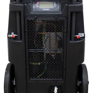 XPOWER 280-pint LGR Commercial Dehumidifier with Auto Purge Pump Handle and Wheels for Water Damage Restoration Basement XD-165L