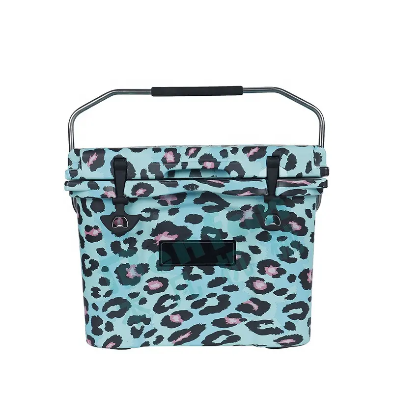 Ben Fan 25L Outdoor custom design leopard print ice coolers LLDPE hard cooler box camping