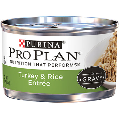 Purina Pro Plan Adult Turkey and Rice Entree in Gravy Canned Cat Food