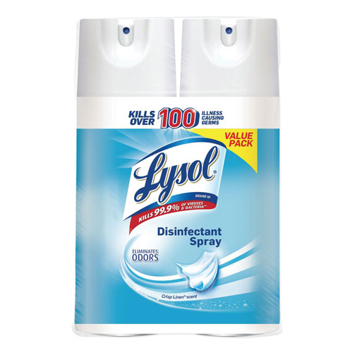 Reckitt Benckiser Lysol Disinfectant Spray | Crisp Linen， 12.5 oz Aerosol， 2