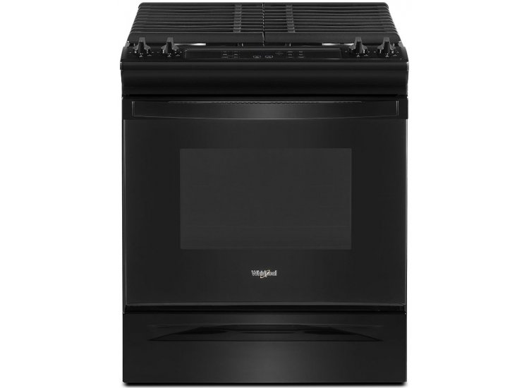 Whirlpool ADA 5 Cu. Ft. Black Gas Range With Frozen Bake Technology