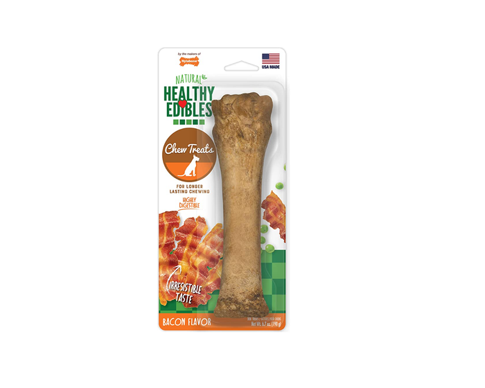 Nylabone Healthy Edibles Long Lasting Bacon Flavor Chew Treat 1 Count X-Large/Souper - NEB105P