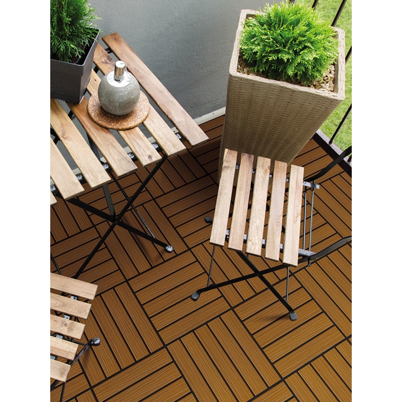 DECK TILE HNY TEAK 6PK