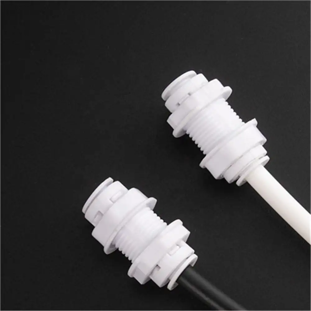 Straight Quick Coupling Aquarium Tank Fitting Bulkhead Connector For Reverse Osmosis System