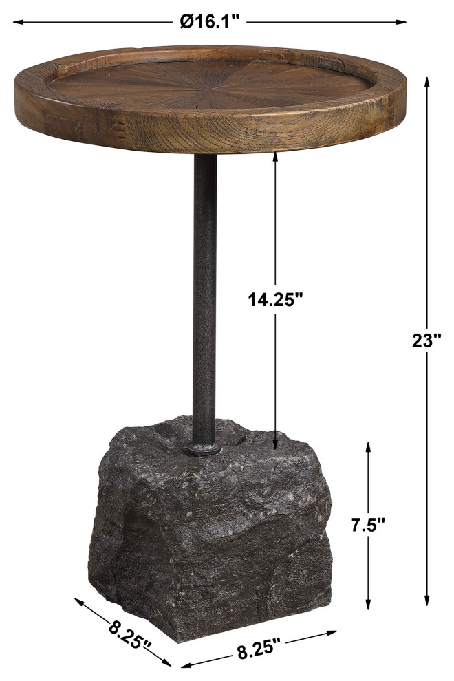 Uttermost Horton Rustic Accent Table   Industrial   Side Tables And End Tables   by HedgeApple  Houzz