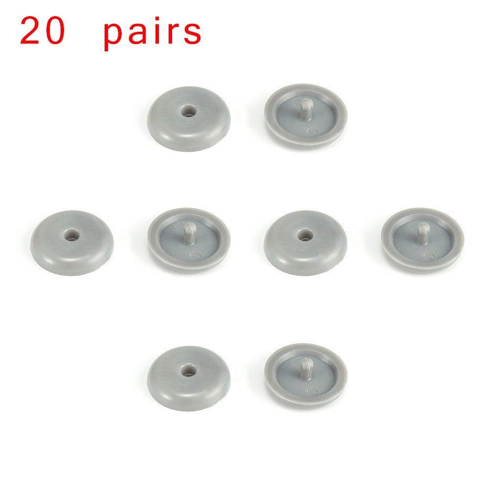 20 Pairs Seat Belt Button Buckle Stop - Universal Fit Stopper Kit Gray