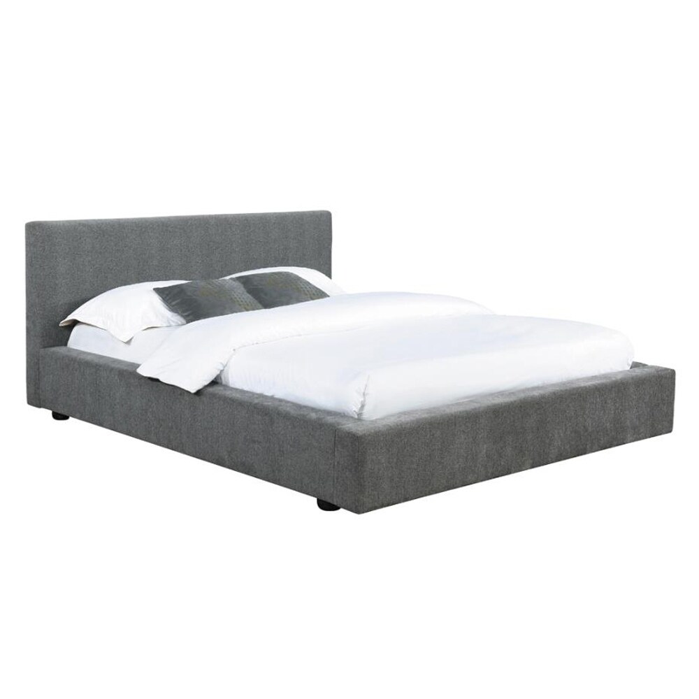 Full Size Upholstered Platform Bed in Graphite